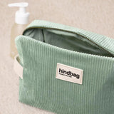 Hindbag - LÉON Kulturbeutel • Cord Mintgrün - Kulturbeutel - ROSA ECK