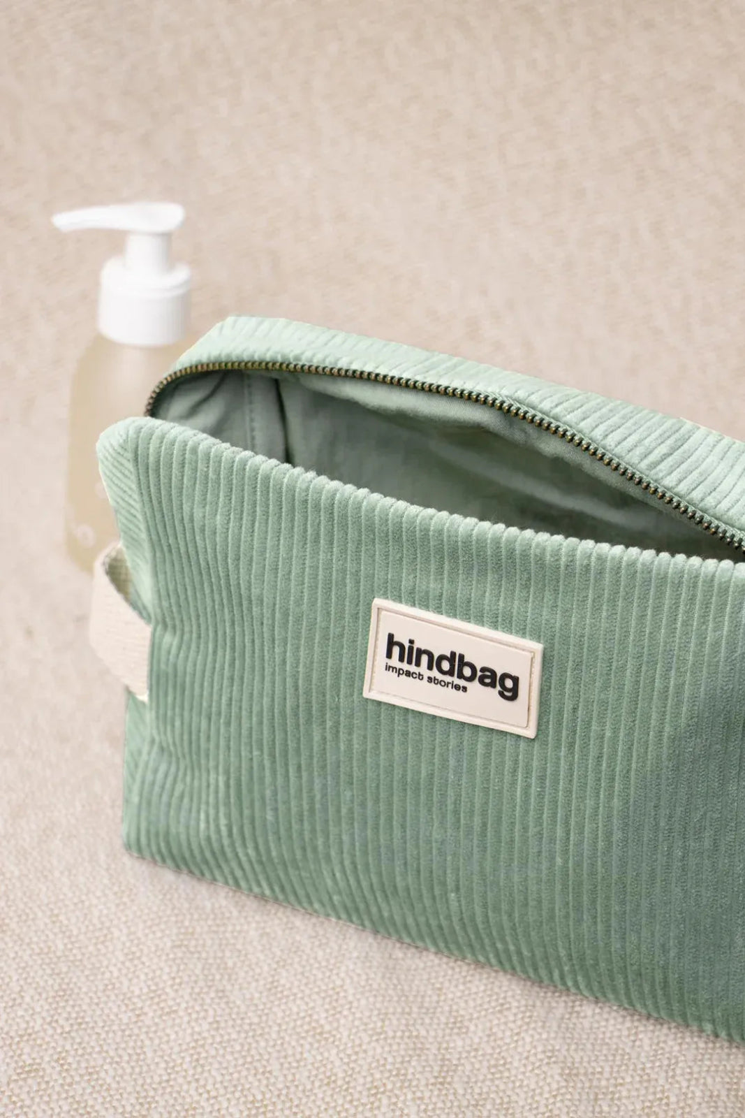 Hindbag - LÉON Kulturbeutel • Cord Mintgrün - Kulturbeutel - ROSA ECK