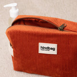 Hindbag - LÉON Kulturbeutel • Cord Ziegelrot - Kulturbeutel - ROSA ECK