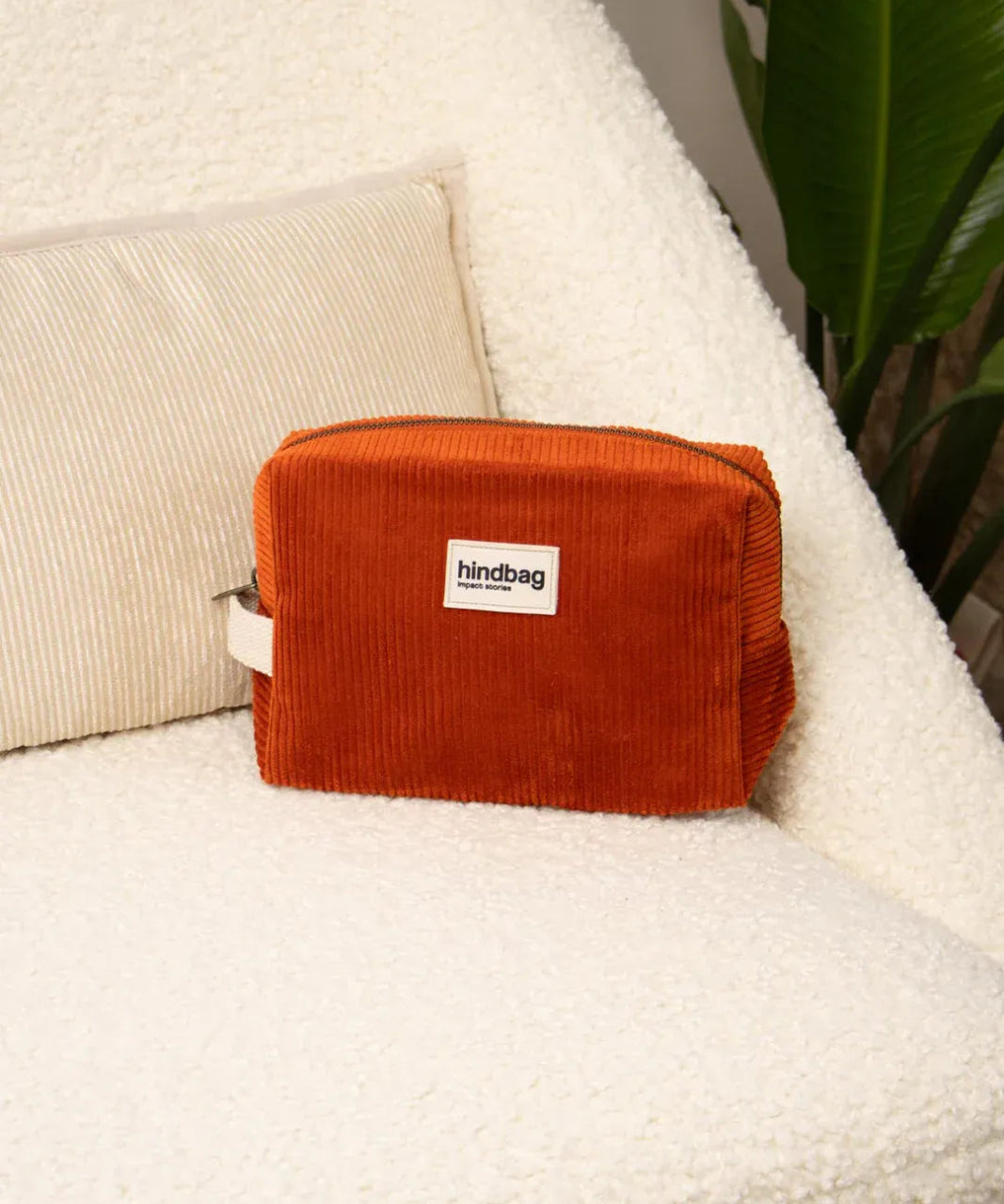 Hindbag - LÉON Kulturbeutel • Cord Ziegelrot - Kulturbeutel - ROSA ECK