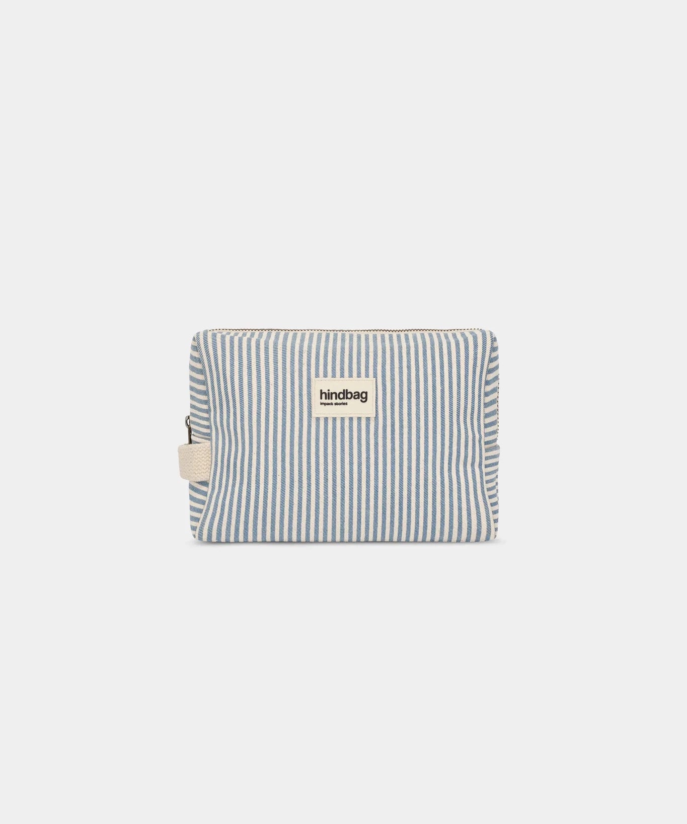 Hindbag - LEON Kulturbeutel • Feine Streifen Blau - ROSA ECK