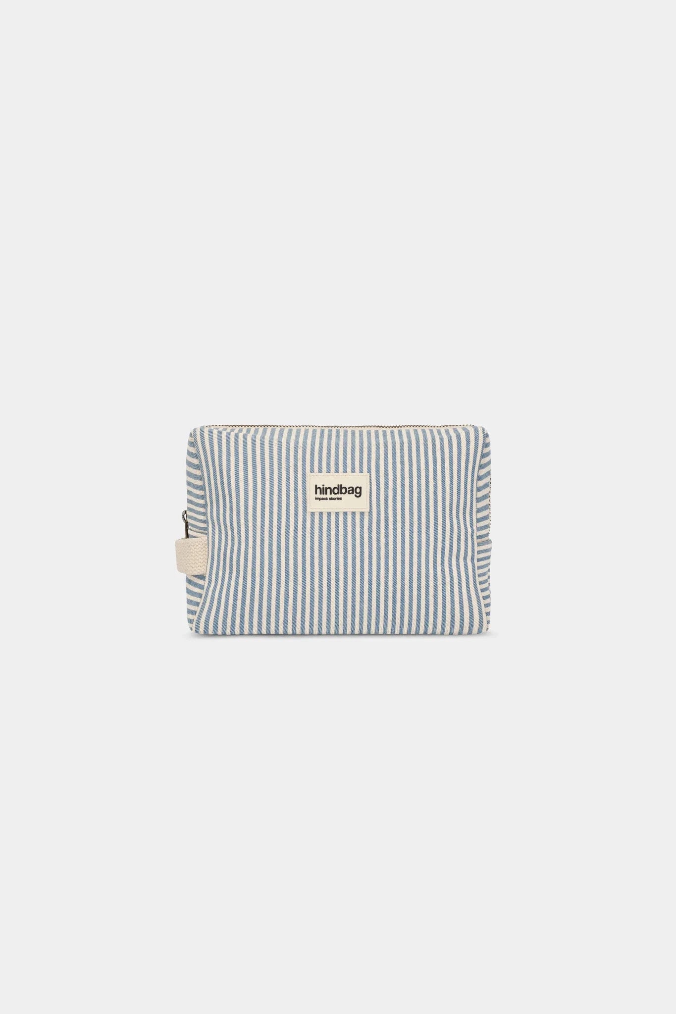 Hindbag - LEON Kulturbeutel • Feine Streifen Blau - ROSA ECK