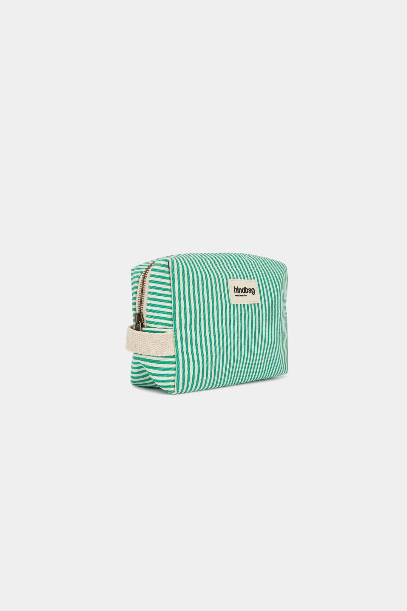 Hindbag - LEON Kulturbeutel • Feine Streifen Grün - ROSA ECK