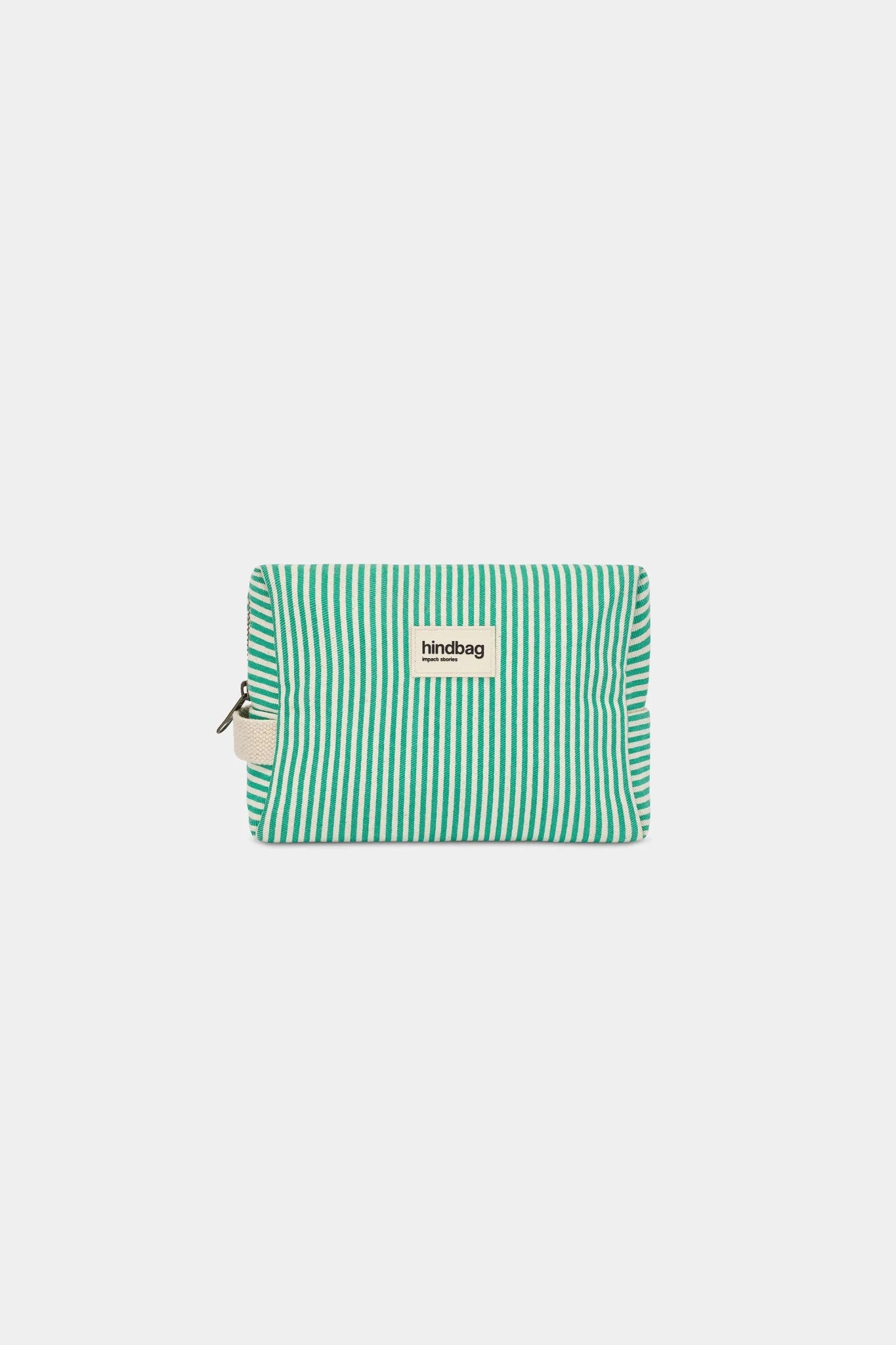 Hindbag - LEON Kulturbeutel • Feine Streifen Grün - ROSA ECK