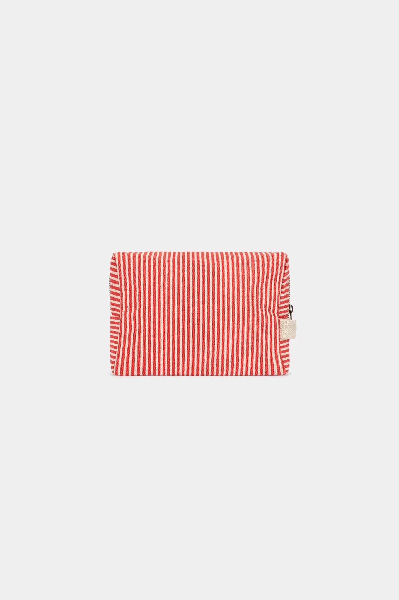 Hindbag - LEON Kulturbeutel • Feine Streifen Rot - ROSA ECK
