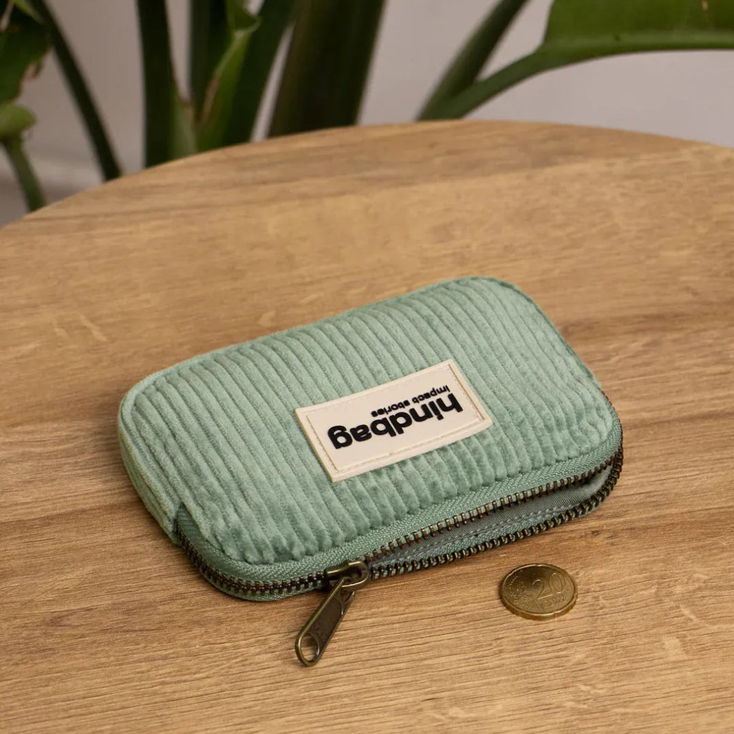 Hindbag - LILI Geldbeutel • Cord Mintgrün - Geldbeutel - ROSA ECK