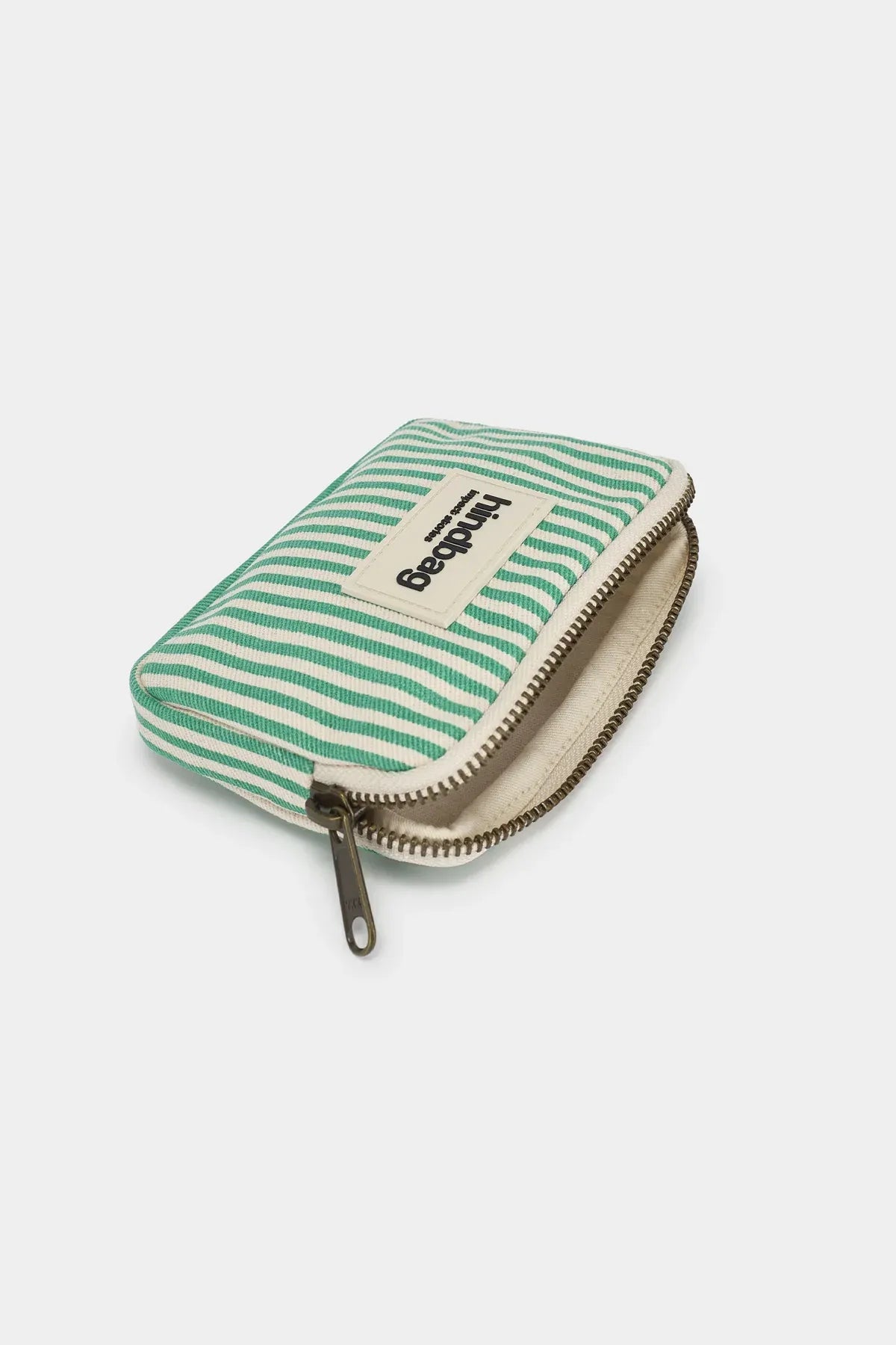 Hindbag - LILI Geldbeutel • Feine Streifen Grün - ROSA ECK