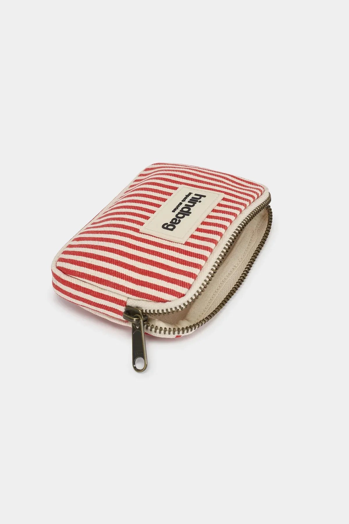 Hindbag - LILI Geldbeutel • Feine Streifen Rot - ROSA ECK