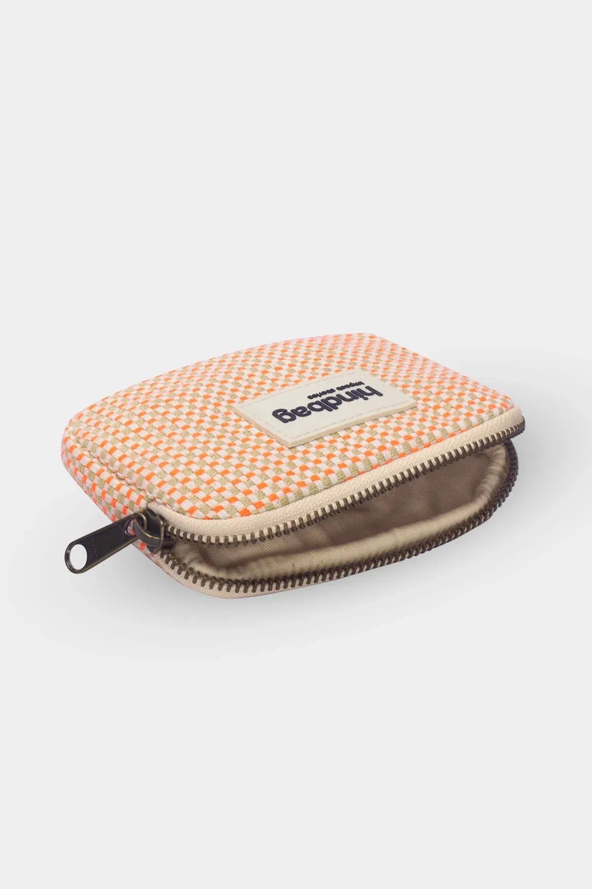 Hindbag - LILI Geldbeutel • Geflochten Koralle - ROSA ECK