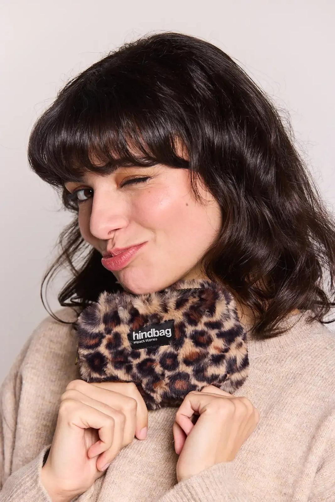 Hindbag - LILI Geldbeutel • Teddy Leopard - Geldbeutel - ROSA ECK