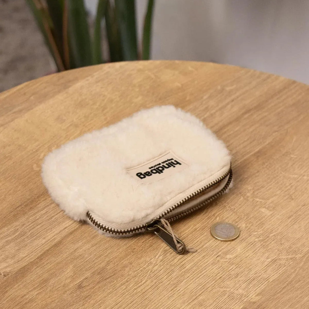 Hindbag - LILI Geldbeutel • Teddy Weiß - Geldbeutel - ROSA ECK