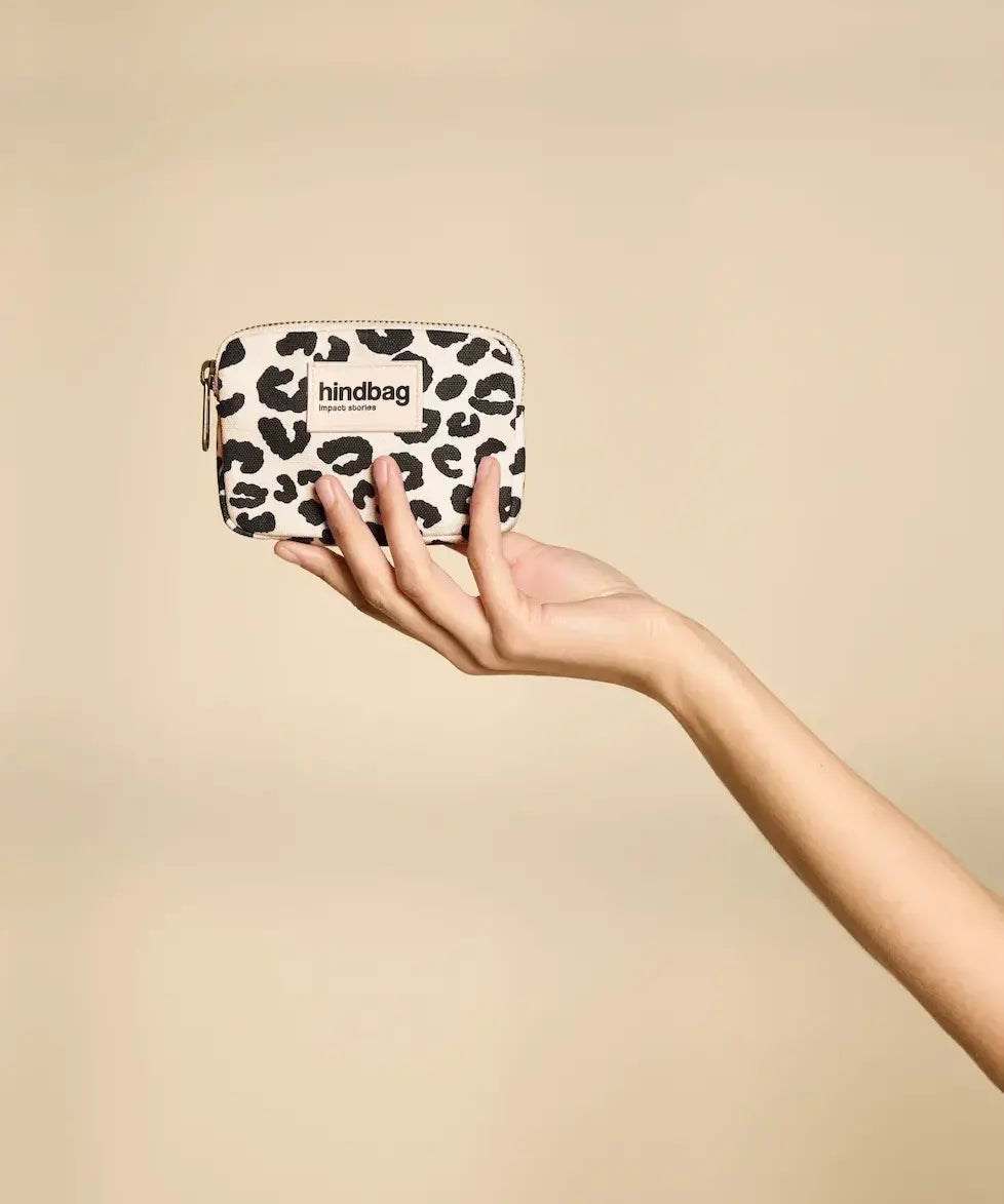 Hindbag - LILI Geldbeutel | Weiß Leopard - Geldbeutel - ROSA ECK Concept Store