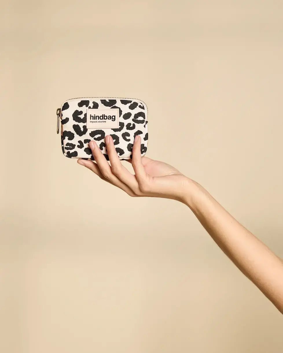 Hindbag - LILI Geldbeutel | Weiß Leopard - Geldbeutel - ROSA ECK Concept Store
