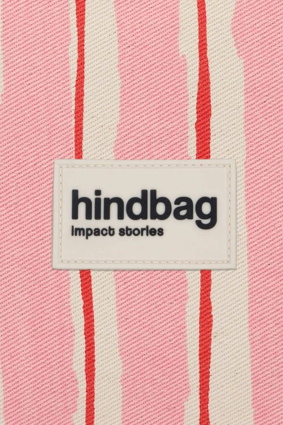 Hindbag - LOU Etuis/Mäppchen • Breite Streifen Rosa/Rot - ROSA ECK