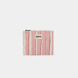 Hindbag - LOU Etuis/Mäppchen • Breite Streifen Rosa/Rot - ROSA ECK