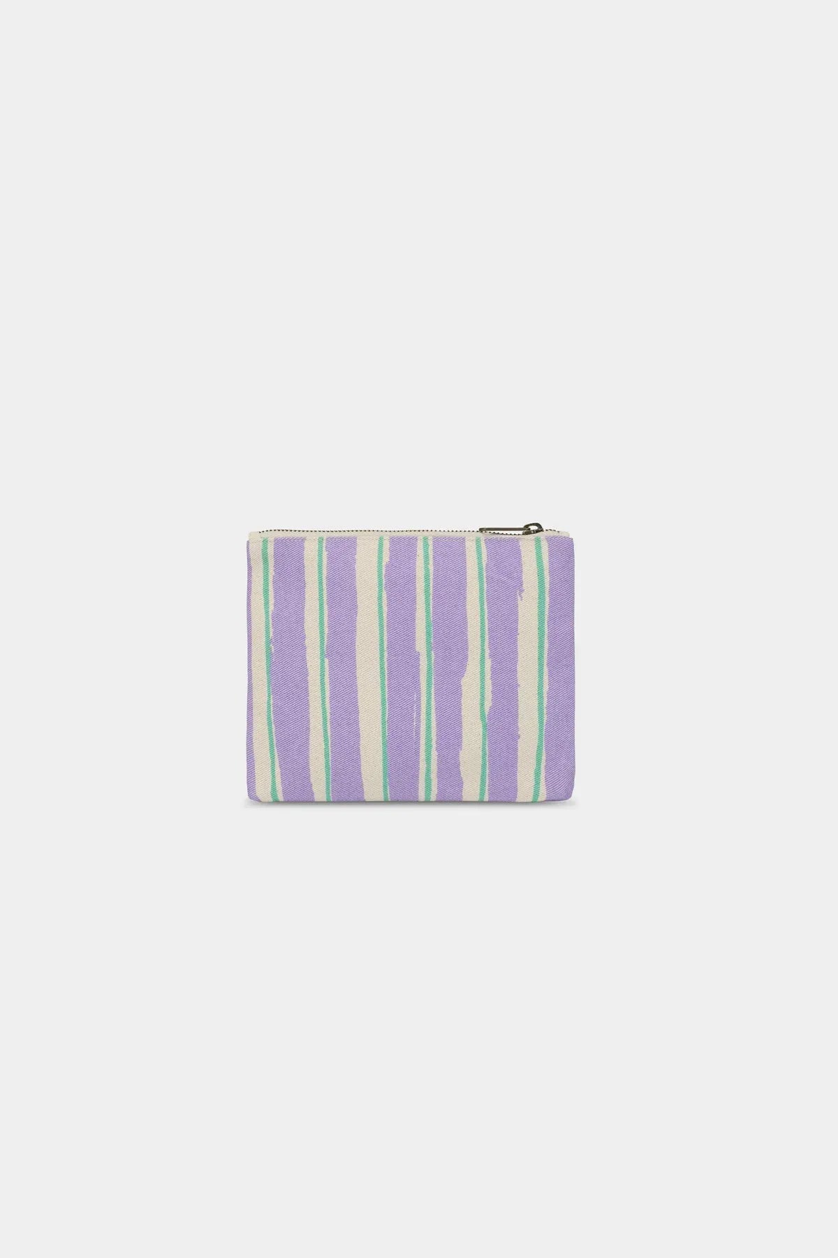Hindbag - LOU Etuis/Mäppchen • Breite Streifen Violet/Grün - ROSA ECK