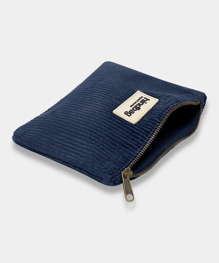 Hindbag - LOU Etuis/Mäppchen • Cord Marineblau - Beutel - ROSA ECK