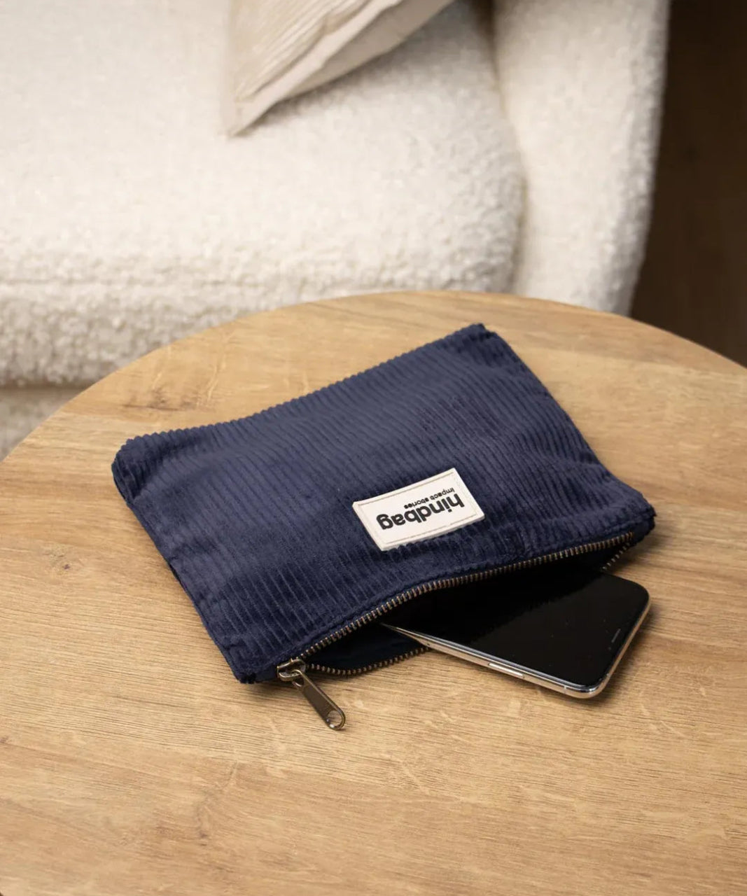 Hindbag - LOU Etuis/Mäppchen • Cord Marineblau - Beutel - ROSA ECK