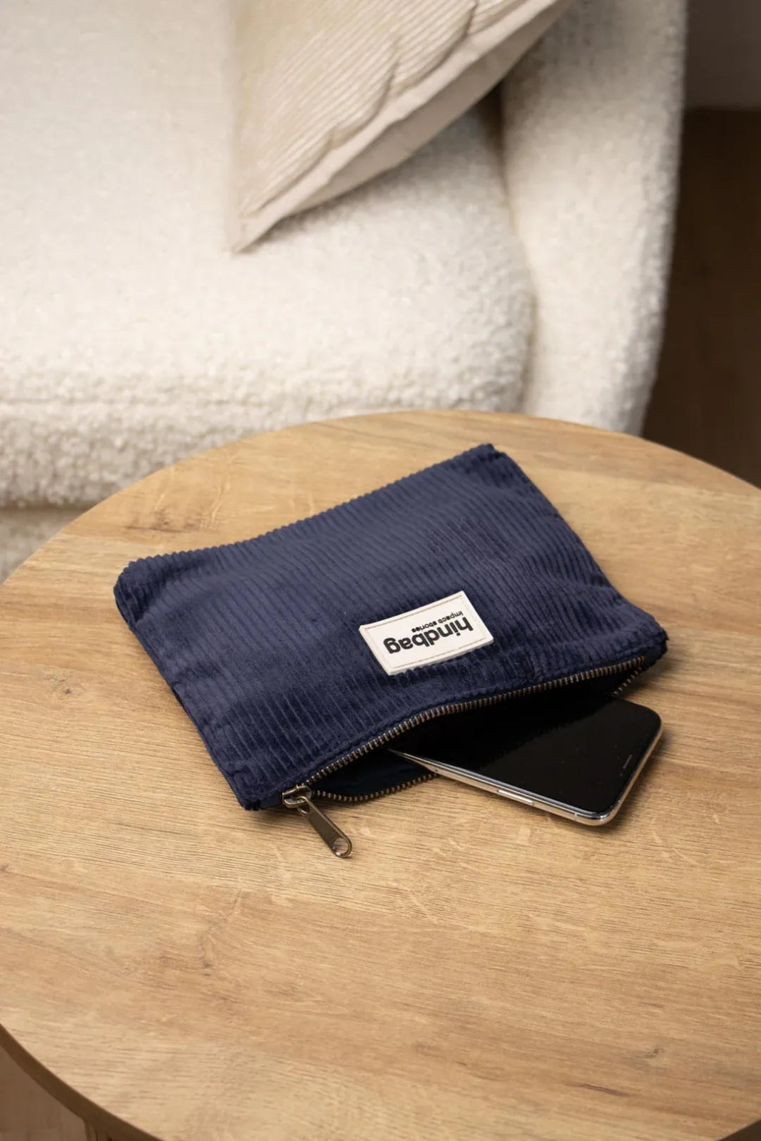 Hindbag - LOU Etuis/Mäppchen • Cord Marineblau - Beutel - ROSA ECK