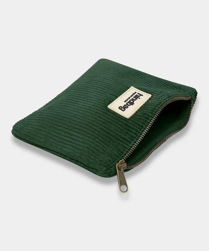 Hindbag - LOU Etuis/Mäppchen • Cord Tannengrün - Beutel - ROSA ECK