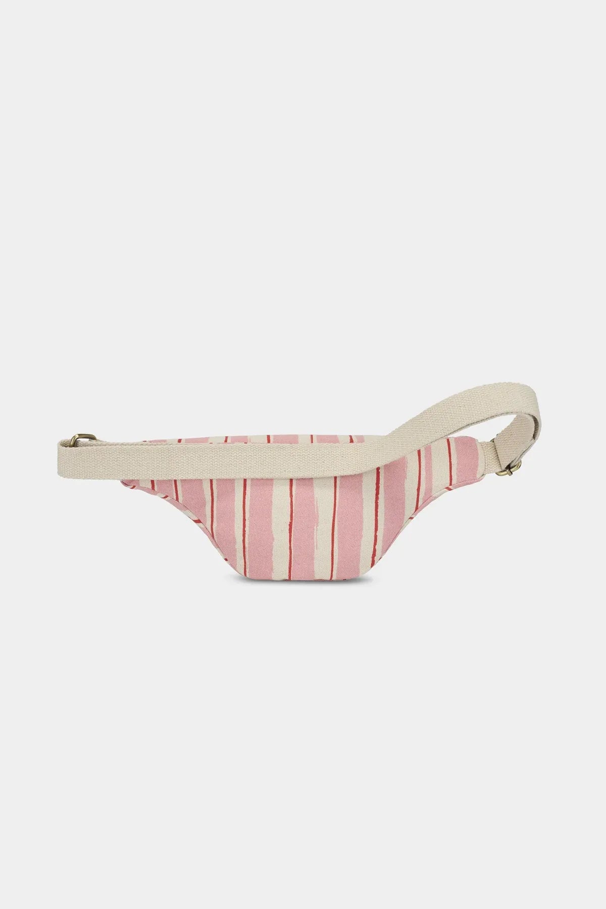 Hindbag - OLIVIA Bauchtasche • Breite Streifen Rosa/Rot - ROSA ECK
