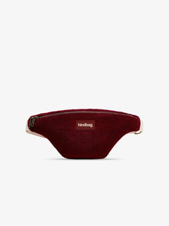 Hindbag - OLIVIA Bauchtasche • Cord Bordeauxrot - ROSA ECK