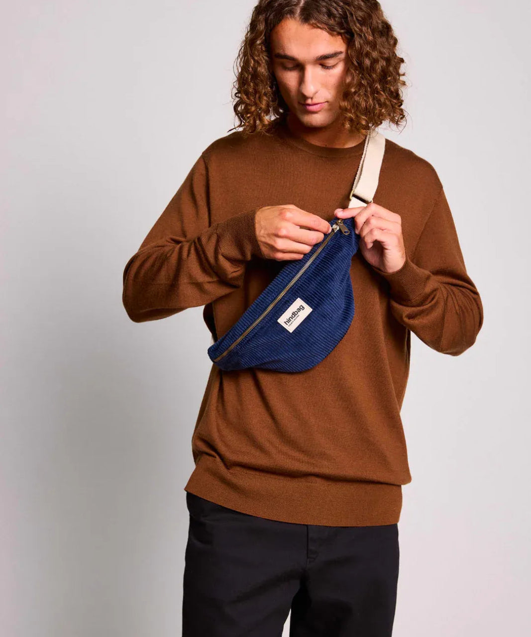 Hindbag - OLIVIA Bauchtasche • Cord Marineblau - Bauchtasche - ROSA ECK