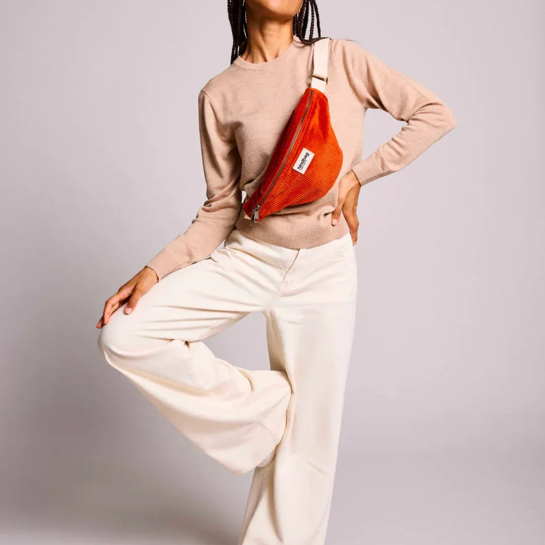 Hindbag - OLIVIA Bauchtasche • Cord Ziegelrot - Bauchtasche - ROSA ECK