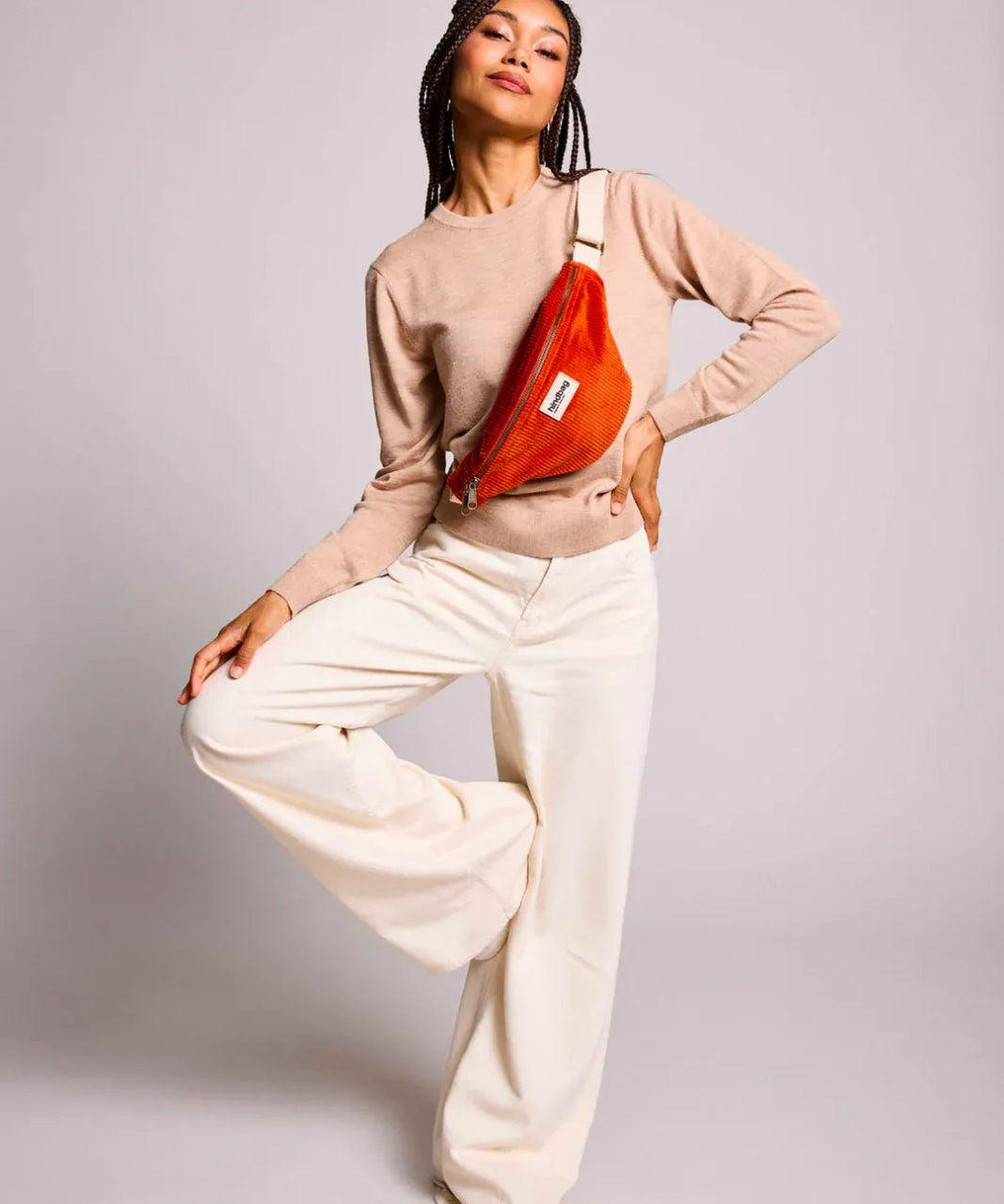 Hindbag - OLIVIA Bauchtasche • Cord Ziegelrot - Bauchtasche - ROSA ECK