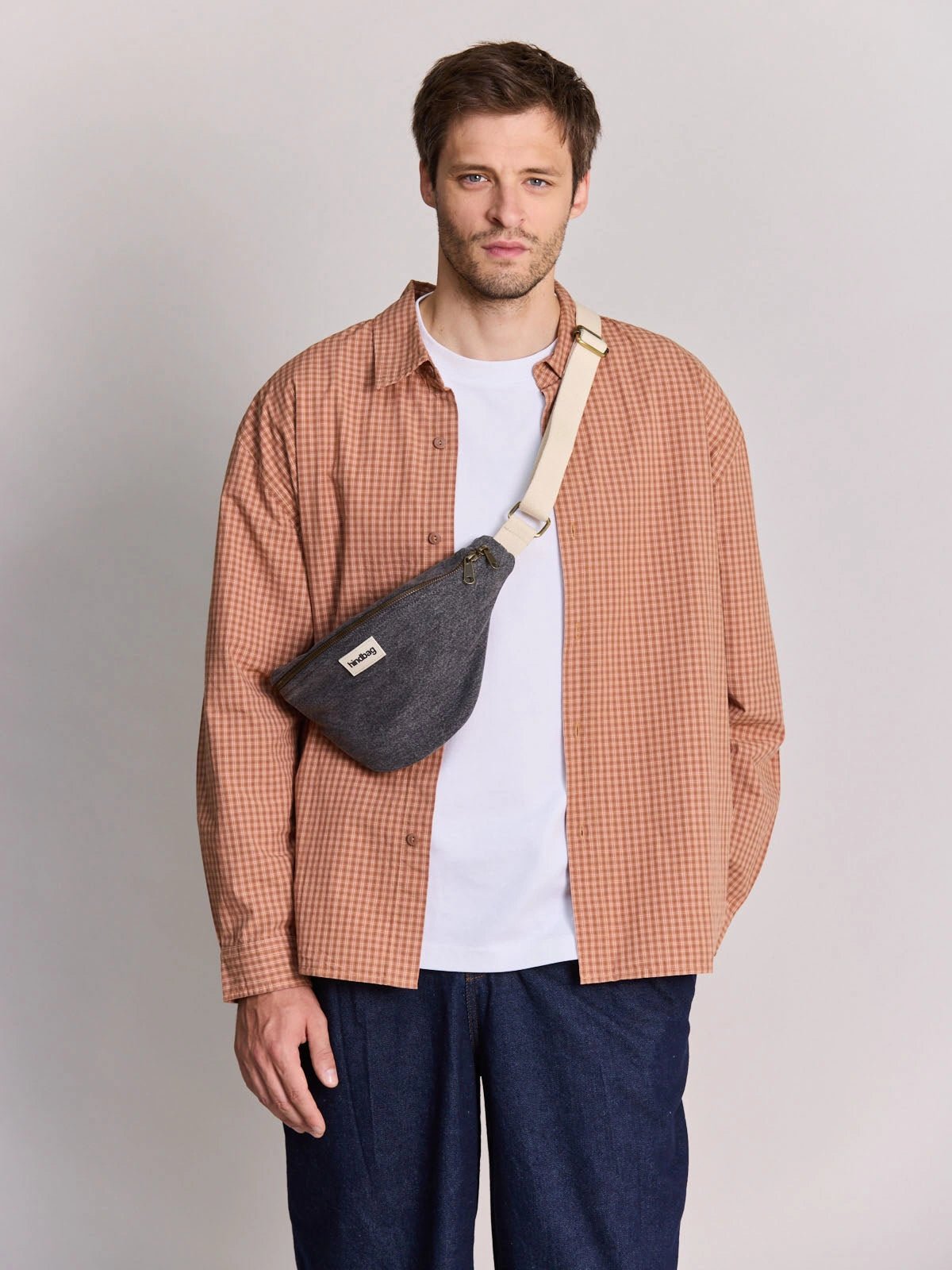 Hindbag - OLIVIA Bauchtasche • Denim Dunkelgrau - ROSA ECK