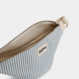Hindbag - OLIVIA Bauchtasche • Feine Streifen Blau - ROSA ECK