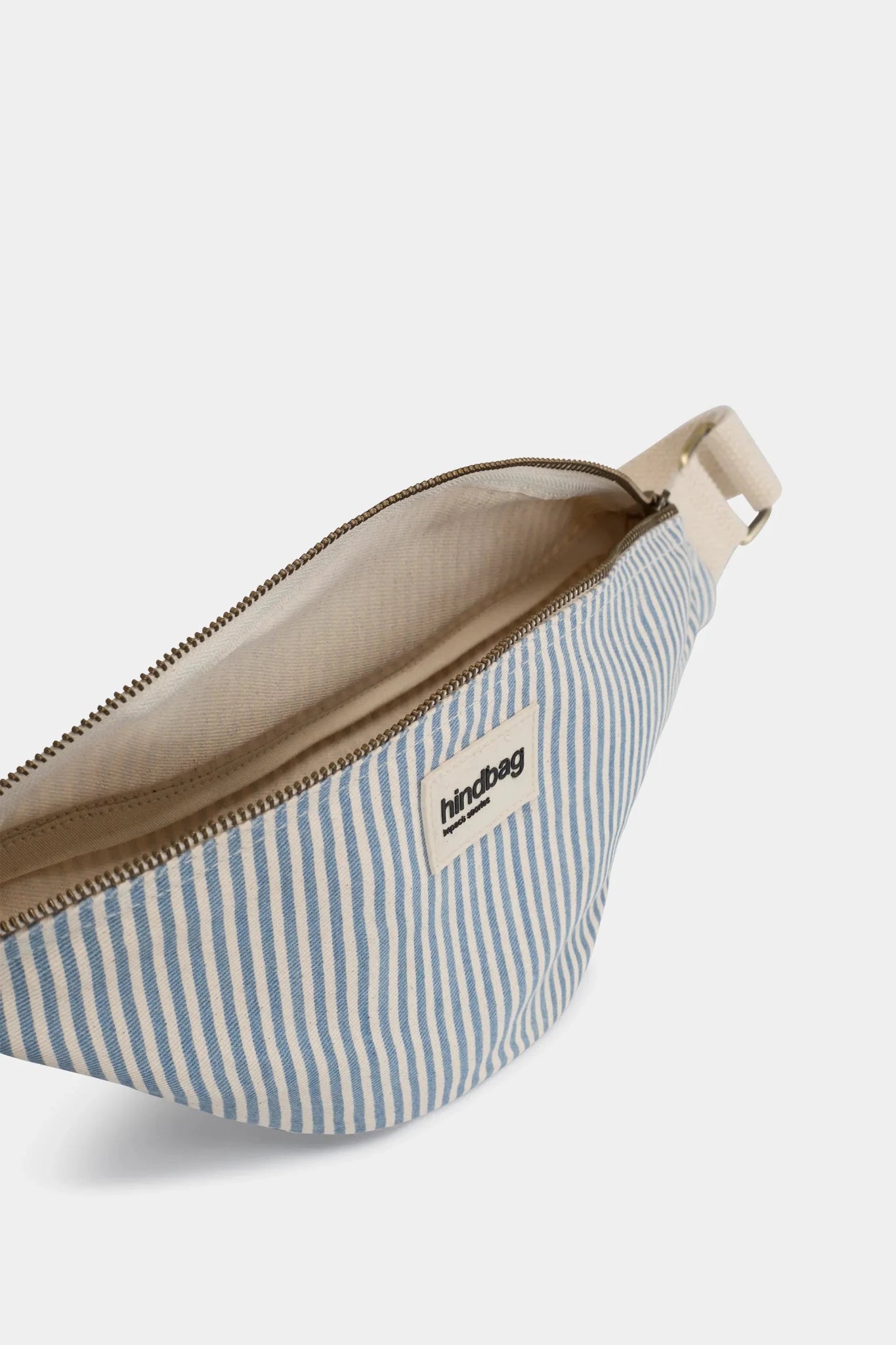 Hindbag - OLIVIA Bauchtasche • Feine Streifen Blau - ROSA ECK