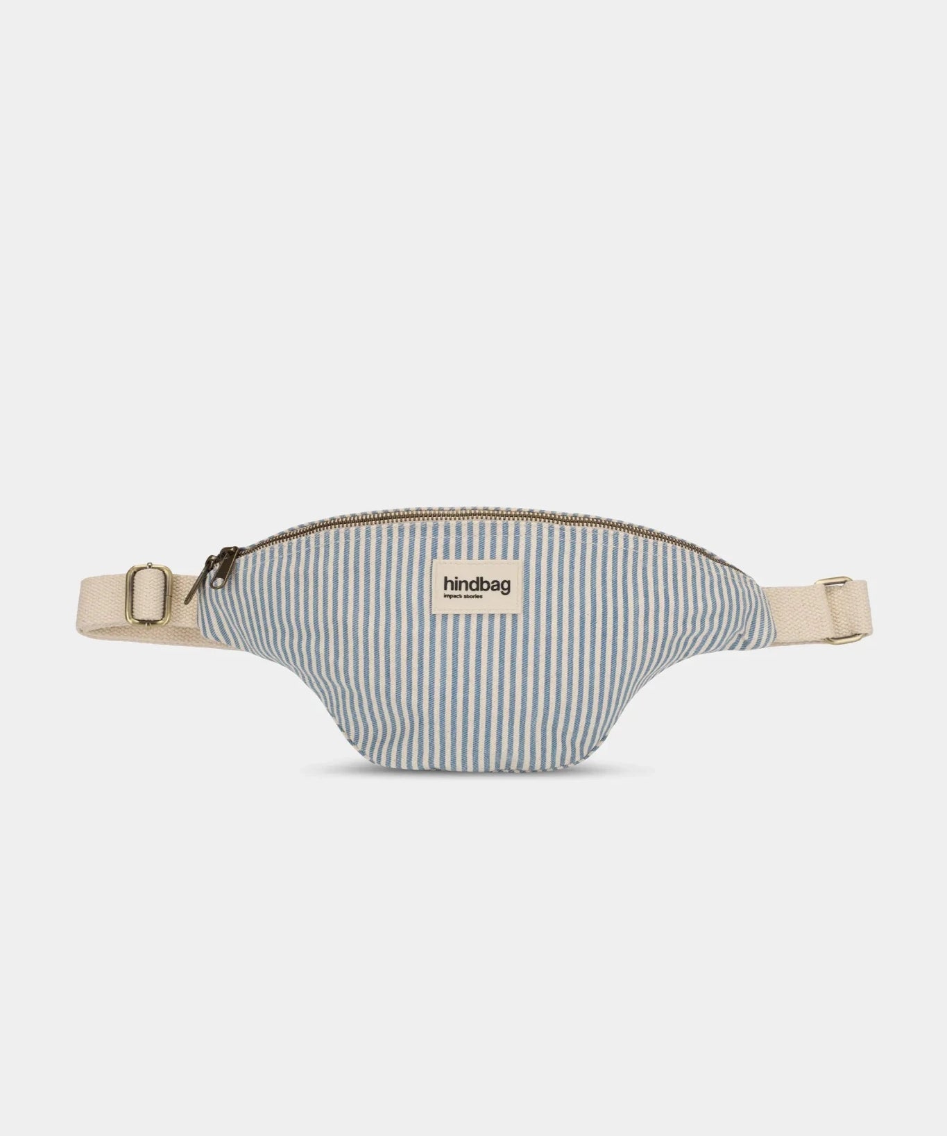 Hindbag - OLIVIA Bauchtasche • Feine Streifen Blau - ROSA ECK