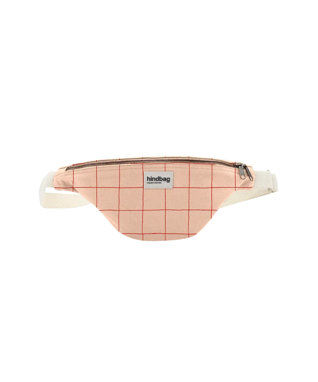 Hindbag - OLIVIA Bauchtasche • Karo Rosé / Rot - Bauchtasche - ROSA ECK