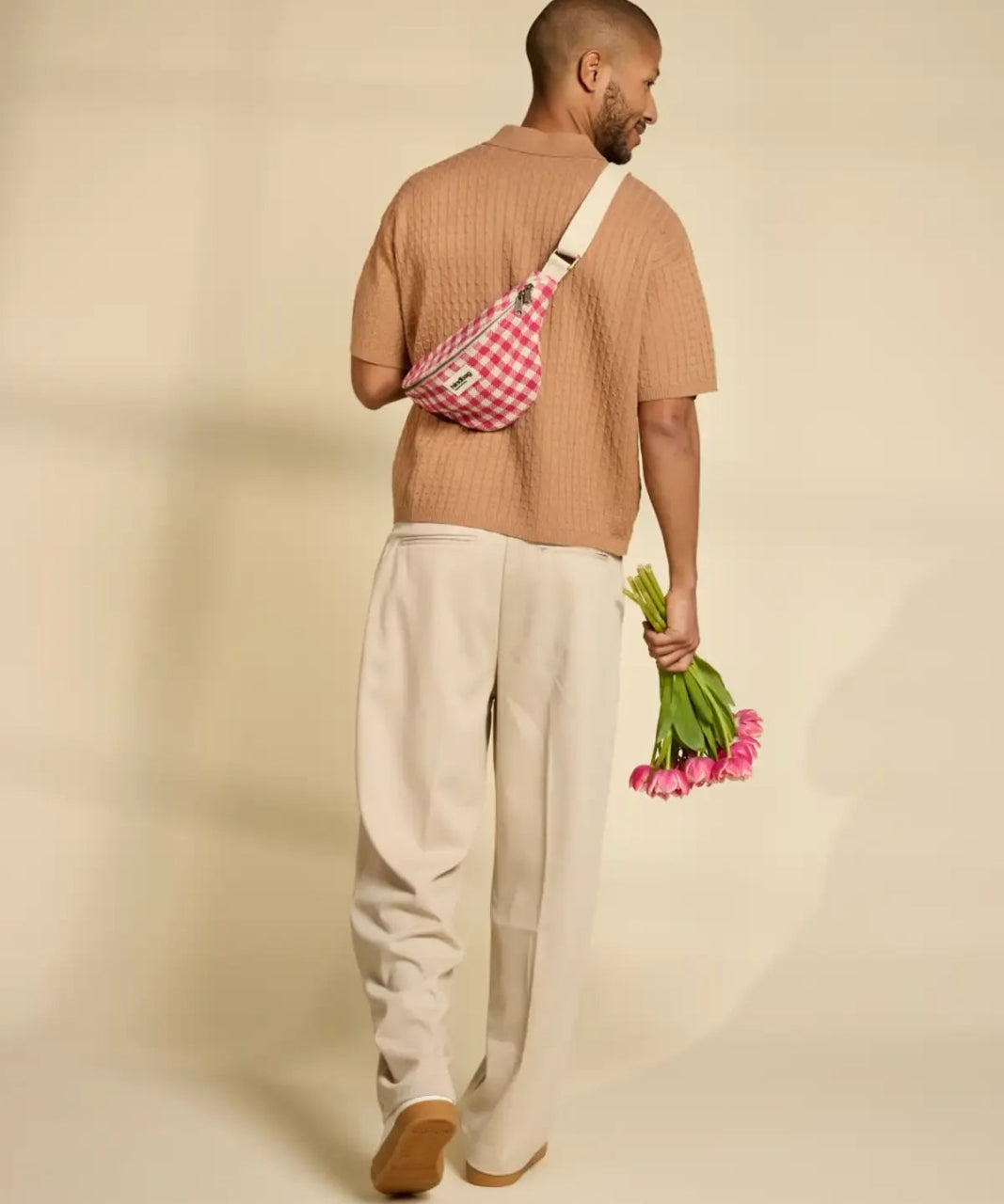Hindbag - OLIVIA Bauchtasche | Rosa Karomuster - Bauchtasche - ROSA ECK Concept Store