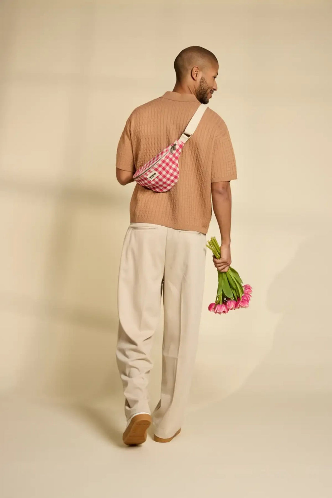 Hindbag - OLIVIA Bauchtasche | Rosa Karomuster - Bauchtasche - ROSA ECK Concept Store