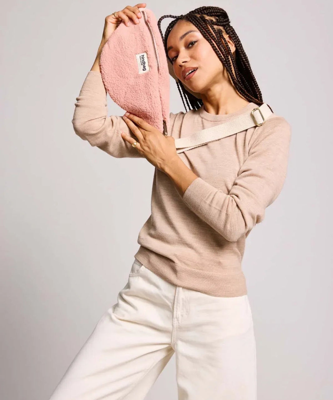 Hindbag - OLIVIA Bauchtasche • Teddy Altrosa - Bauchtasche - ROSA ECK