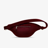 SASHA Bauchtasche • Cord Bordeauxrot