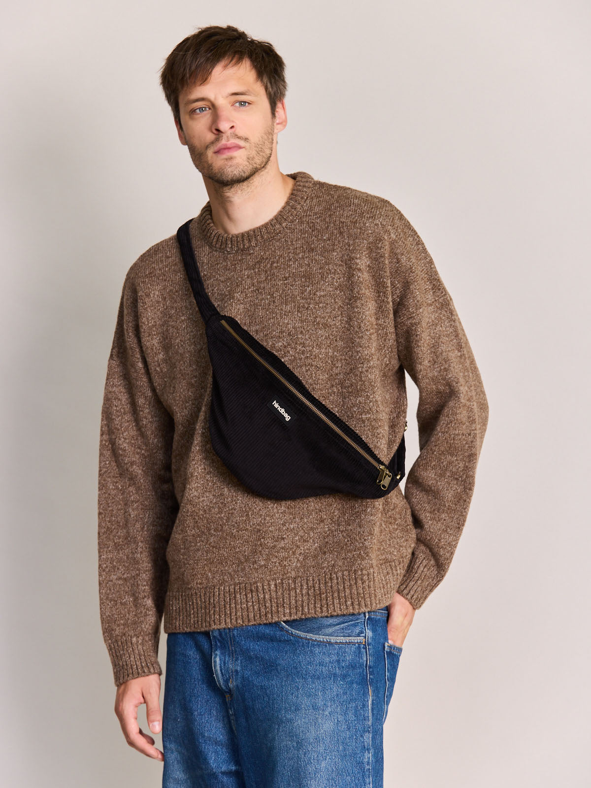 SASHA Bauchtasche • Cord Schwarz