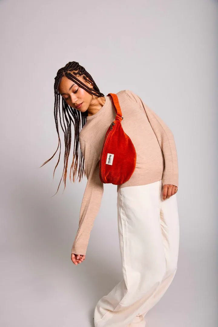 Hindbag - SASHA Bauchtasche • Cord Ziegelrot - Bauchtasche - ROSA ECK