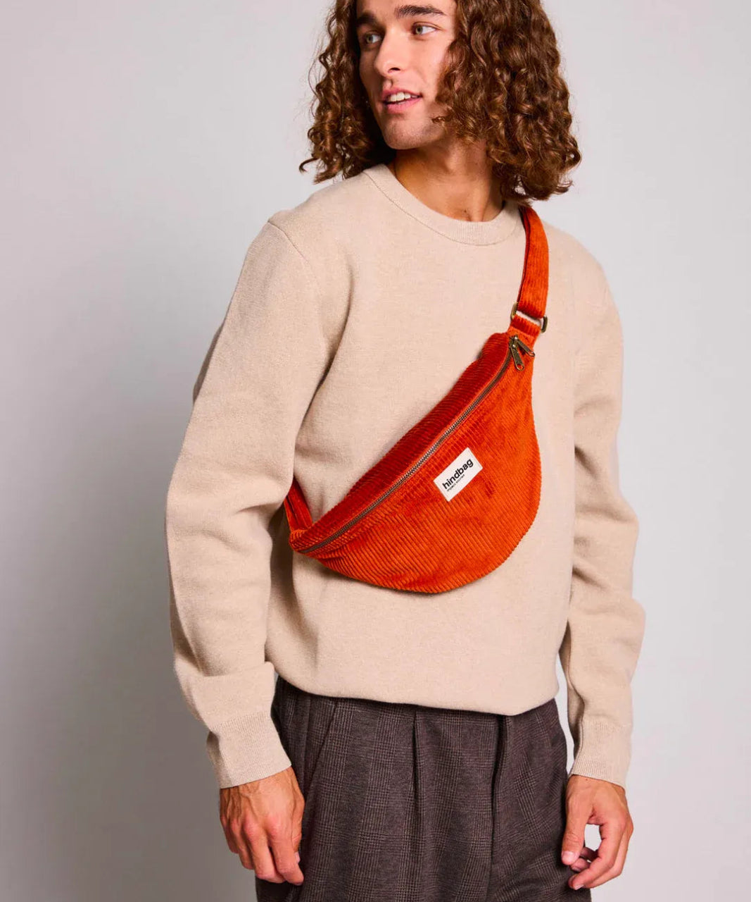 Hindbag - SASHA Bauchtasche • Cord Ziegelrot - Bauchtasche - ROSA ECK