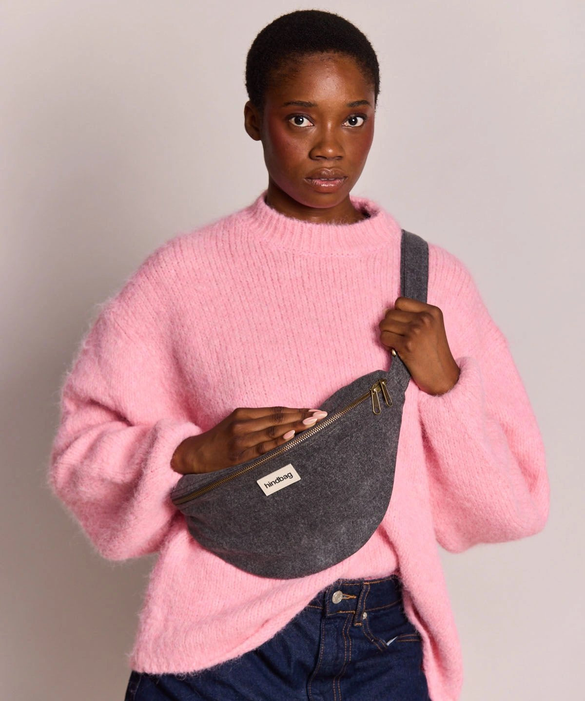 Hindbag - SASHA Bauchtasche • Denim Dunkelgrau - ROSA ECK