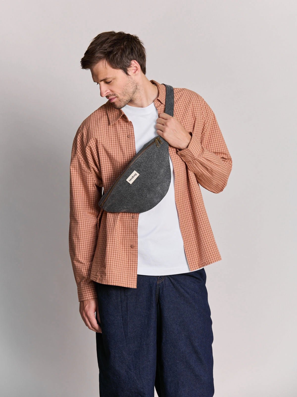 Hindbag - SASHA Bauchtasche • Denim Dunkelgrau - ROSA ECK