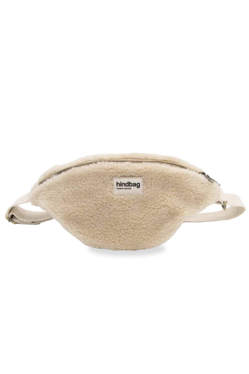 Hindbag - SASHA Bauchtasche | Fourrure Pelz Beige - ROSA ECK