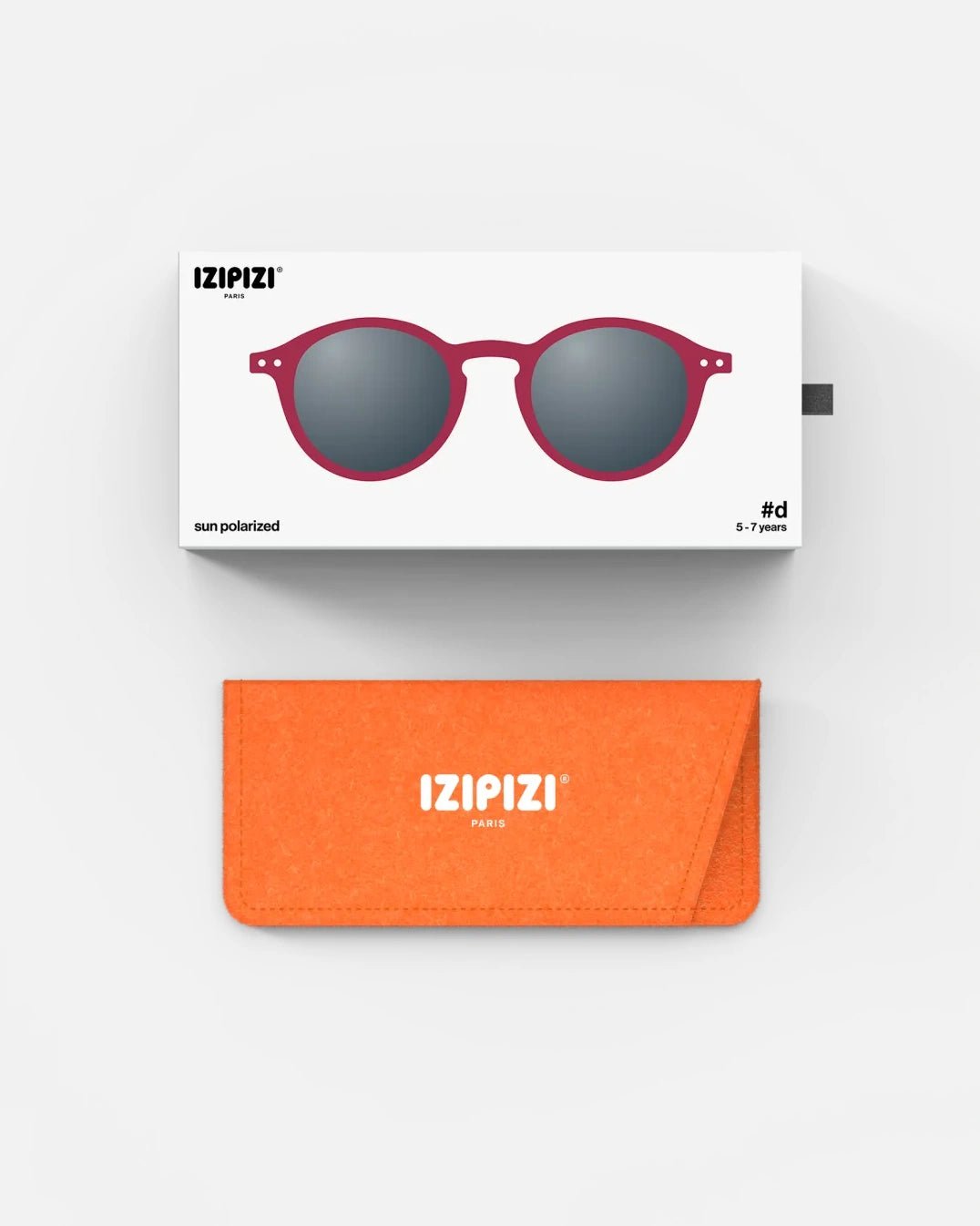 IZIPIZI - d KIDS Kinder - Sonnenbrille (5 - 7 Jahre) • Cranberry - ROSA ECK