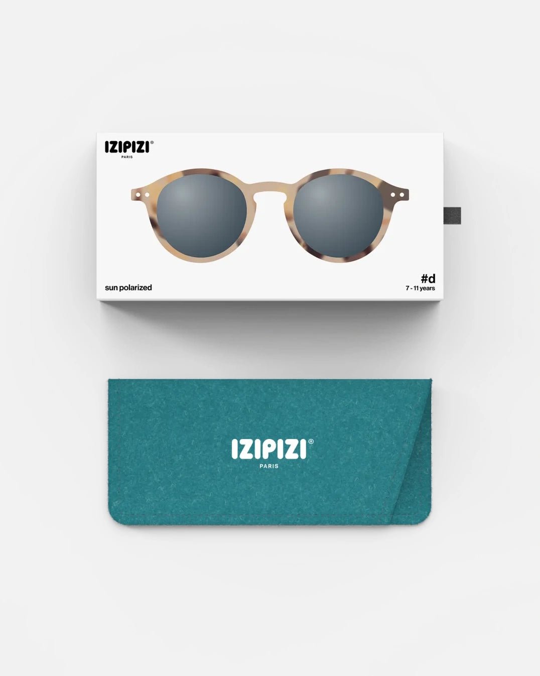 IZIPIZI - d KIDS Kinder - Sonnenbrille (7 - 11 Jahre) • Light Tortoise - ROSA ECK