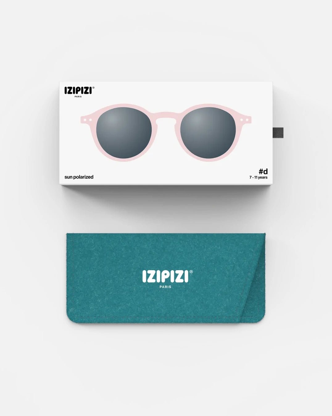 IZIPIZI - d KIDS Kinder - Sonnenbrille (7 - 11 Jahre) • Pink Snow - ROSA ECK