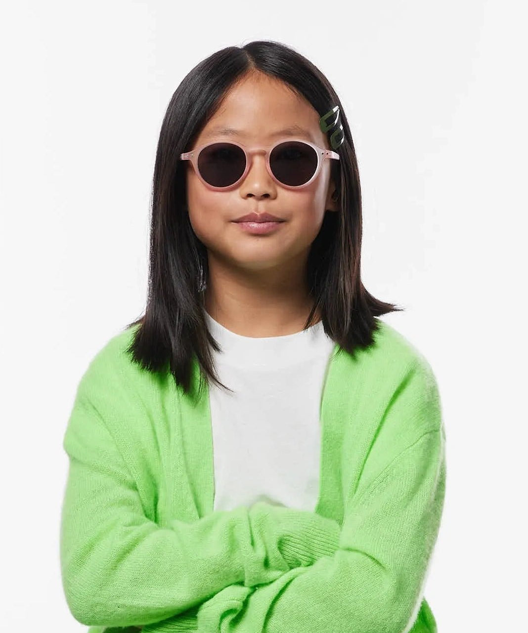 IZIPIZI - d KIDS Kinder - Sonnenbrille (7 - 11 Jahre) • Pink Snow - ROSA ECK
