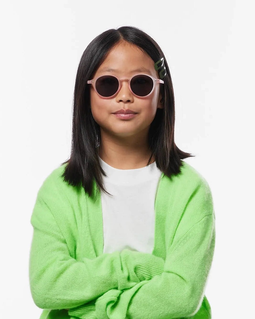 IZIPIZI - d KIDS Kinder - Sonnenbrille (7 - 11 Jahre) • Pink Snow - ROSA ECK