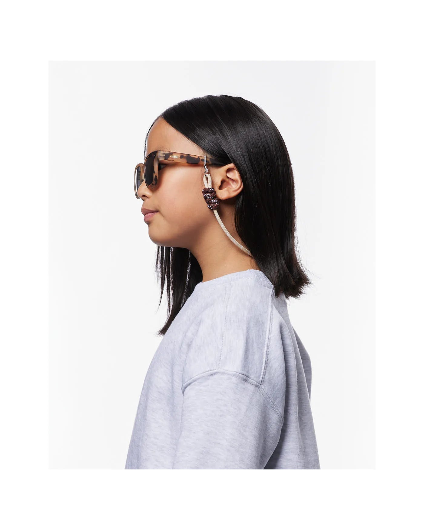 IZIPIZI - road JUNIOR Sonnenbrille (7–11 Jahre) • Light Tortoise - ROSA ECK